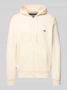 Lacoste Regular Fit Sweatjacke aus Baumwoll-Mix in Offwhite, Größe L