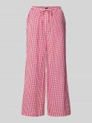 Gina Tricot Stoffhose mit weitem Bein und elastischem Bund in Rot, Grö...