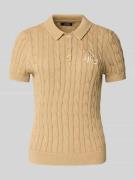 Lauren Ralph Lauren Strickshirt mit Zopfmuster und Polokragen Modell '...