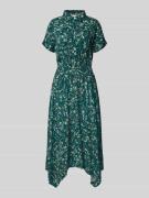 Apricot Midikleid aus Viskose mit Eingrifftaschen in Gruen, Größe L