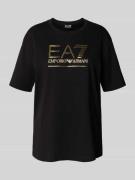 EA7 Emporio Armani T-Shirt mit Label-Detail in Black, Größe M