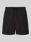 Tommy Hilfiger Regular Fit Badeshorts mit Logo-Stitching in Black, Grö...