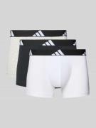 adidas Sportswear Trunks mit elastischem Logo-Bund im 3er-Pack in Anth...