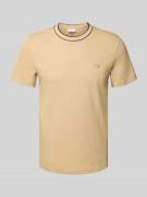 Lacoste Regular Fit T-Shirt aus Baumwoll-Mix in Beige, Größe M