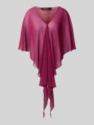 Vera Mont Poncho mit V-Ausschnitt in Bordeaux, Größe S