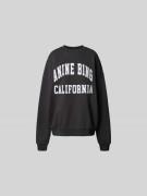 Anine Bing Oversized Sweatshirt mit Label-Print in Black, Größe L