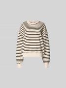 Anine Bing Sweatshirt mit gerippten Abschlüssen in Ecru, Größe L