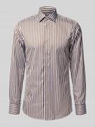 ETERNA Slim Fit Business-Hemd mit Knopfleiste in Cognac, Größe 39