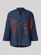 More & More Regular Fit Bluse mit 3/4-Arm in Marine, Größe 42