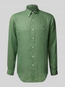 Polo Ralph Lauren Regular Fit Leinenhemd mit Button-Down-Kragen in Dun...