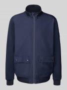 Christian Berg Men Sweatjacke mit Stehkragen in Marine, Größe XXL