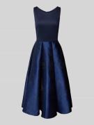 Swing Cocktailkleid mit Rundhalsausschnitt in Marine, Größe 38