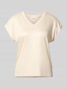 OPUS T-Shirt aus Viskose mit V-Ausschnitt Modell 'Savilchen' in Sand, ...