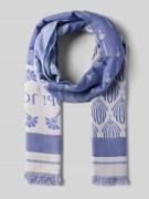 JOOP! Schal mit Fransen Modell 'Alessia' in Hellblau, Größe 1