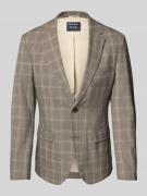 MCNEAL Slim Fit Sakko mit Reverskragen in Mittelbraun, Größe 50