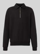 Christian Berg Men Oversized Sweatshirt mit Kentkragen in Black, Größe...