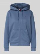 Tommy Jeans Regular Fit Sweatjacke aus Baumwoll-Mix in Rauchblau, Größ...