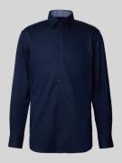 ETERNA Modern Fit Business-Hemd mit Kentkragen in Marine, Größe 40