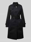 Jake*s Casual Trenchcoat mit Gürtel und Ärmelriegeln in Black, Größe 3...