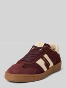Marc O'Polo Low Top Sneaker aus Rindleder in Cord-Optik in Bordeaux, G...