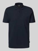 BOSS Regular Fit Poloshirt aus Baumwoll-Mix in Marine, Größe L