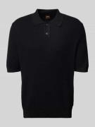 BOSS Orange Relaxed Fit Poloshirt aus Baumwoll-Kapok-Mix in Black, Grö...