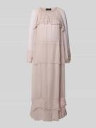 Marc Cain Maxikleid mit Rundhalsausschnitt in Kitt, Größe 36