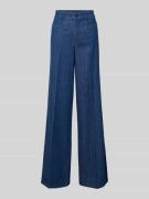 Oui Wide Leg Jeans mit Bügelfalten in Jeansblau, Größe 34