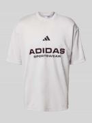 adidas Sportswear T-Shirt mit Logo und Rundhalsausschnitt in Hellgrau,...