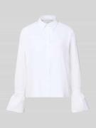 Milano Italy Regular Fit Hemdbluse mit verdeckter Knopfleiste in Weiss...