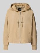 BOSS Regular Fit Lederjacke aus feinem Schafsvelours Modell 'SALASA' i...