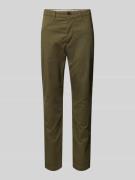 Tommy Hilfiger Slim Fit Chino aus Baumwoll-Mix in Oliv, Größe 32/32