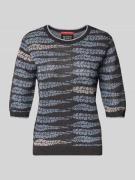 Scotch & Soda Strickpullover aus Viskose-Mix mit 1/2-Arm in Dunkelblau...