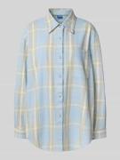 Hugo Blue Relaxed Fit Bluse mit Brusttasche Modell 'Edia' in Hellblau,...