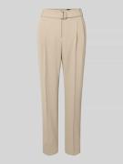 BOSS Regular Fit Hose aus knitterfreiem Krepp in Beige, Größe 32