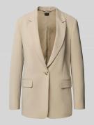 BOSS Regular Fit Blazer mit 1-Knopf-Verschluss in Beige, Größe 40