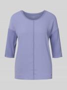 Marc Cain Relaxed Fit T-Shirt aus Baumwoll-Elasthan-Mix mit Ziernaht i...