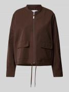 More & More Regular Fit Blazer mit Pattentaschen in Schoko, Größe 40