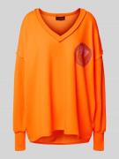 miss goodlife Oversized Sweatshirt aus Baumwoll-Mix mit Strasssteinbes...
