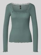 Only Slim Fit Langarmshirt aus reiner Baumwolle Modell 'XENA' in Schil...