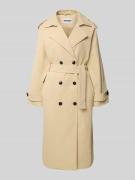 Review Trenchcoat mit Bindegürtel in Beige, Größe L