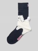 Happy Socks Socken mit Motiv-Stitching Modell 'Fluffy Dog' in Dunkelbl...