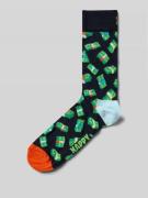Happy Socks Socken mit Motiv-Stitching Modell 'Money Money' in Dunkelb...