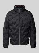Tom Tailor Regular Fit Steppjacke mit Strukturmuster in Black, Größe L