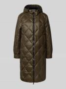 Marc Cain Steppmantel mit Zweiwege-Reißverschluss in Oliv, Größe 46