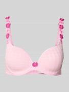 Marie Jo Bügel-BH mit floralem Zierbesatz Modell 'Avero' in Rosa, Größ...