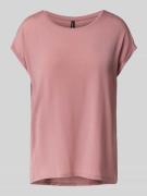 Vero Moda Regular Fit T-Shirt aus Lyocell-Mix Modell 'AVA' in Rosa, Gr...