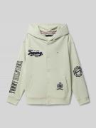 Tommy Hilfiger Teens Regular Fit Sweatjacke aus Baumwoll-Mix in Schilf...