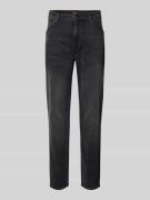 BOSS Orange Regular Fit Jeans mit Label-Patch Modell 'ONYX' in Dunkelg...