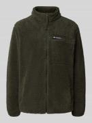 COLUMBIA Fleecejacke aus Teddyfell in Oliv, Größe L